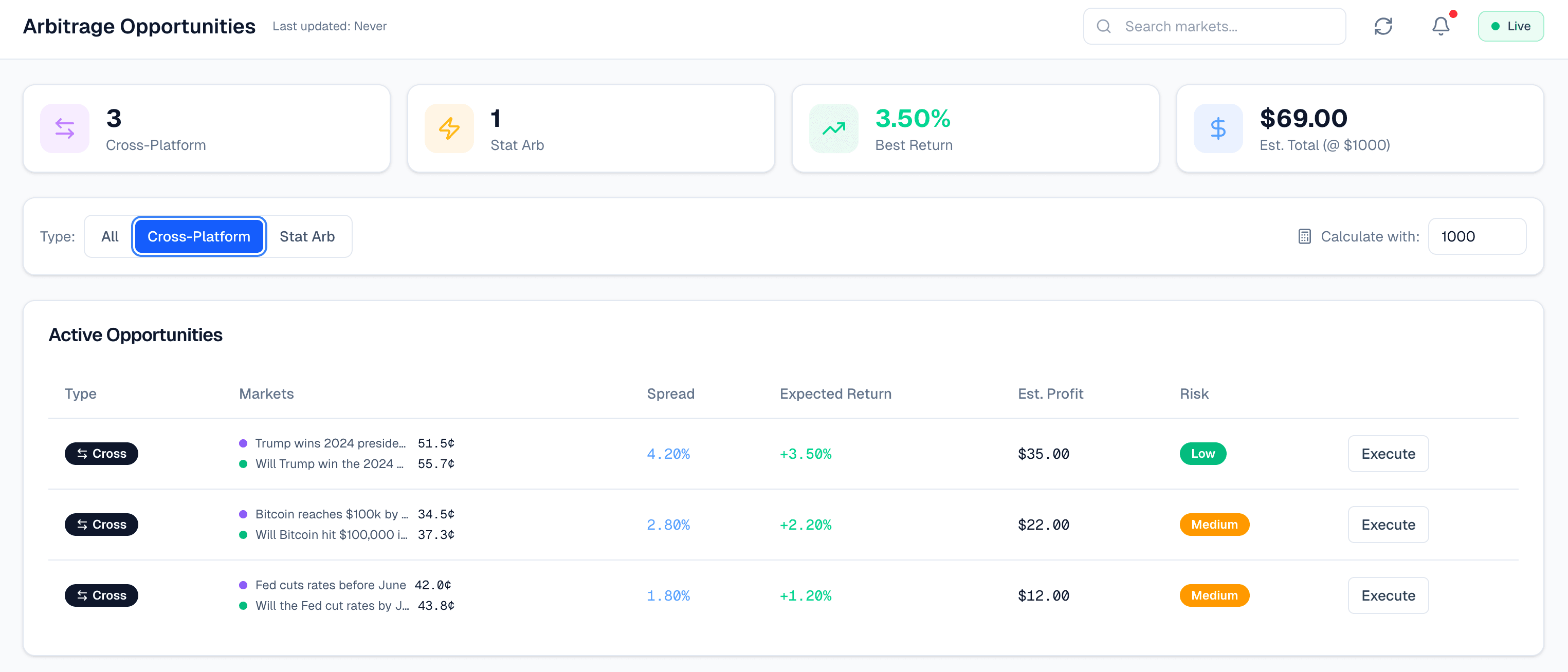 Arbitrage Opportunities preview